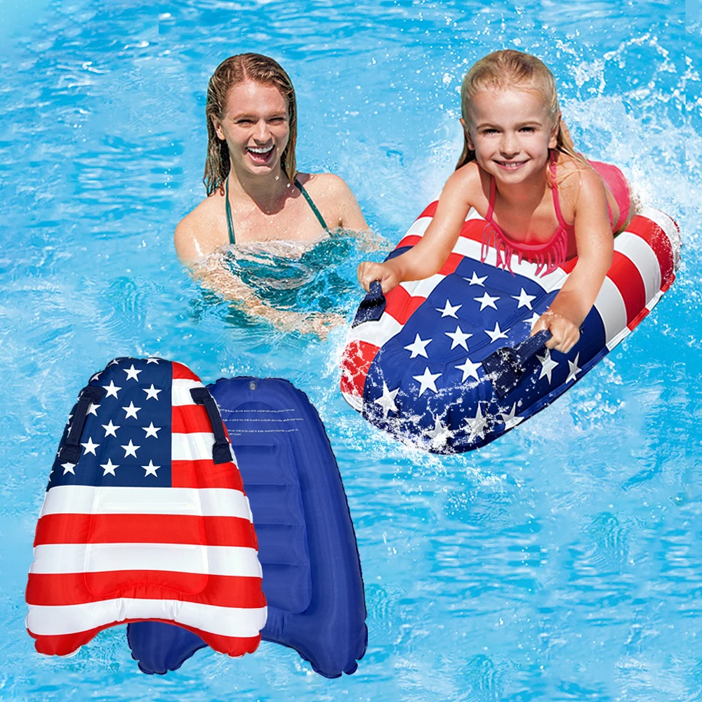 Inflatable surfboard for swimming, lightweight and portable, summer pool party, beach vacation, water park