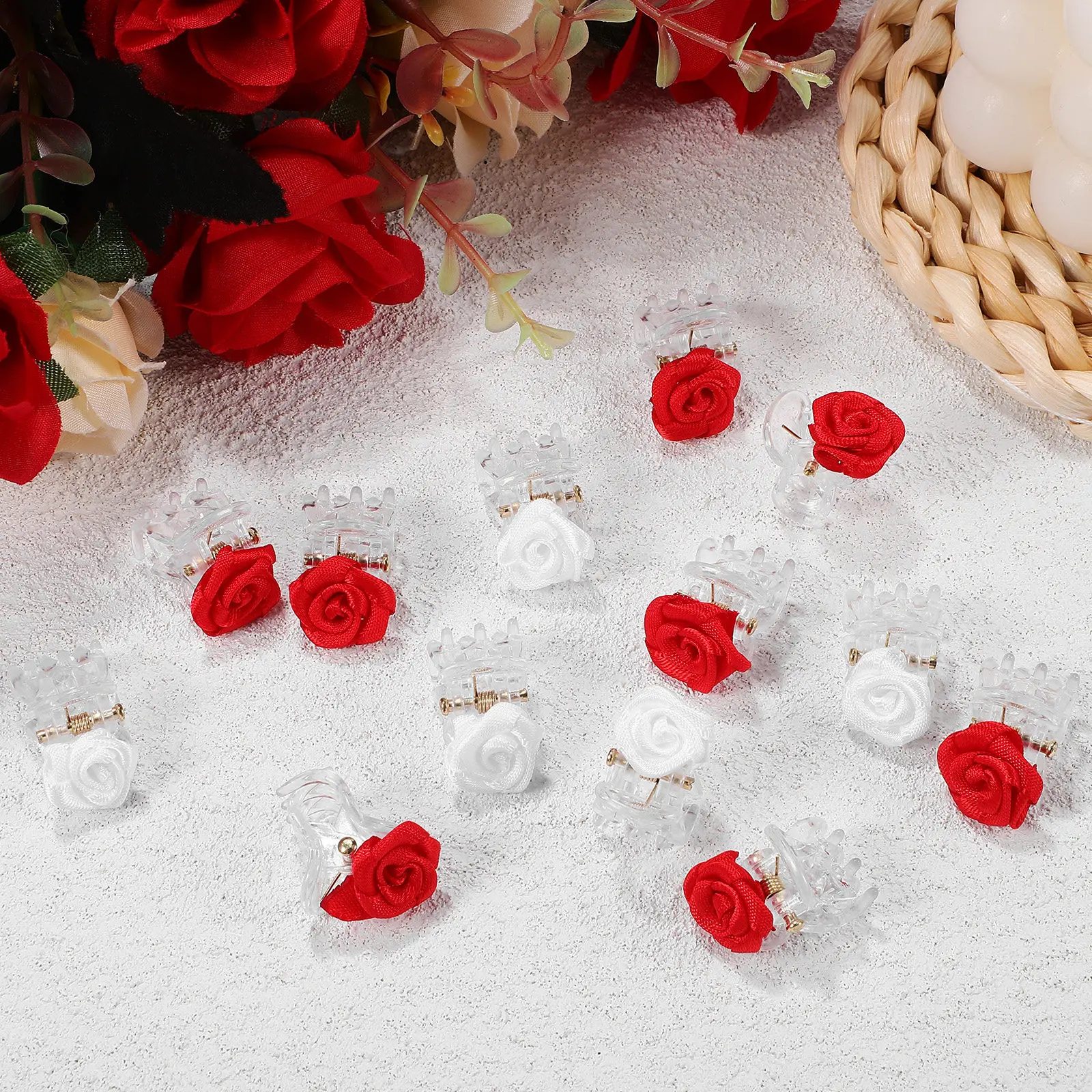 

20 шт. миниатюрных заколок для волос для женщин и девочек, заколки-розочки, маленькие шпильки, милые аксессуары для волос, прочные держатели для причесок