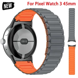 Soft Silicone Strap for Google Pixel Watch 3 45mm Wristband Replaced Accessories for Google Pixel Watch 3 45mm Magnetic Bracelet