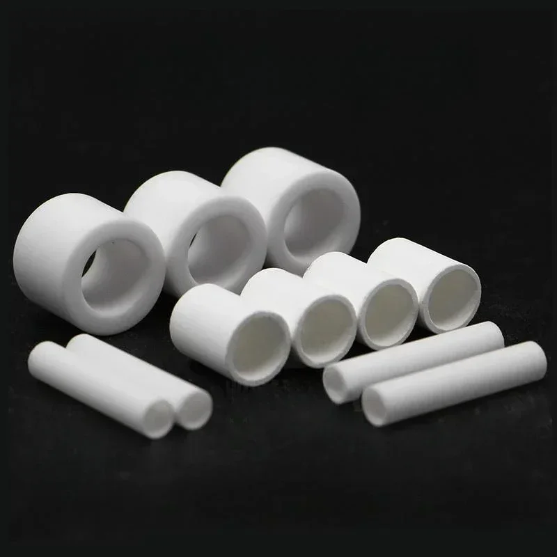 Aluminum oxide high-pressure filtering ceramic tube insulation high-temperature resistant straight cylindrical ceramic beads