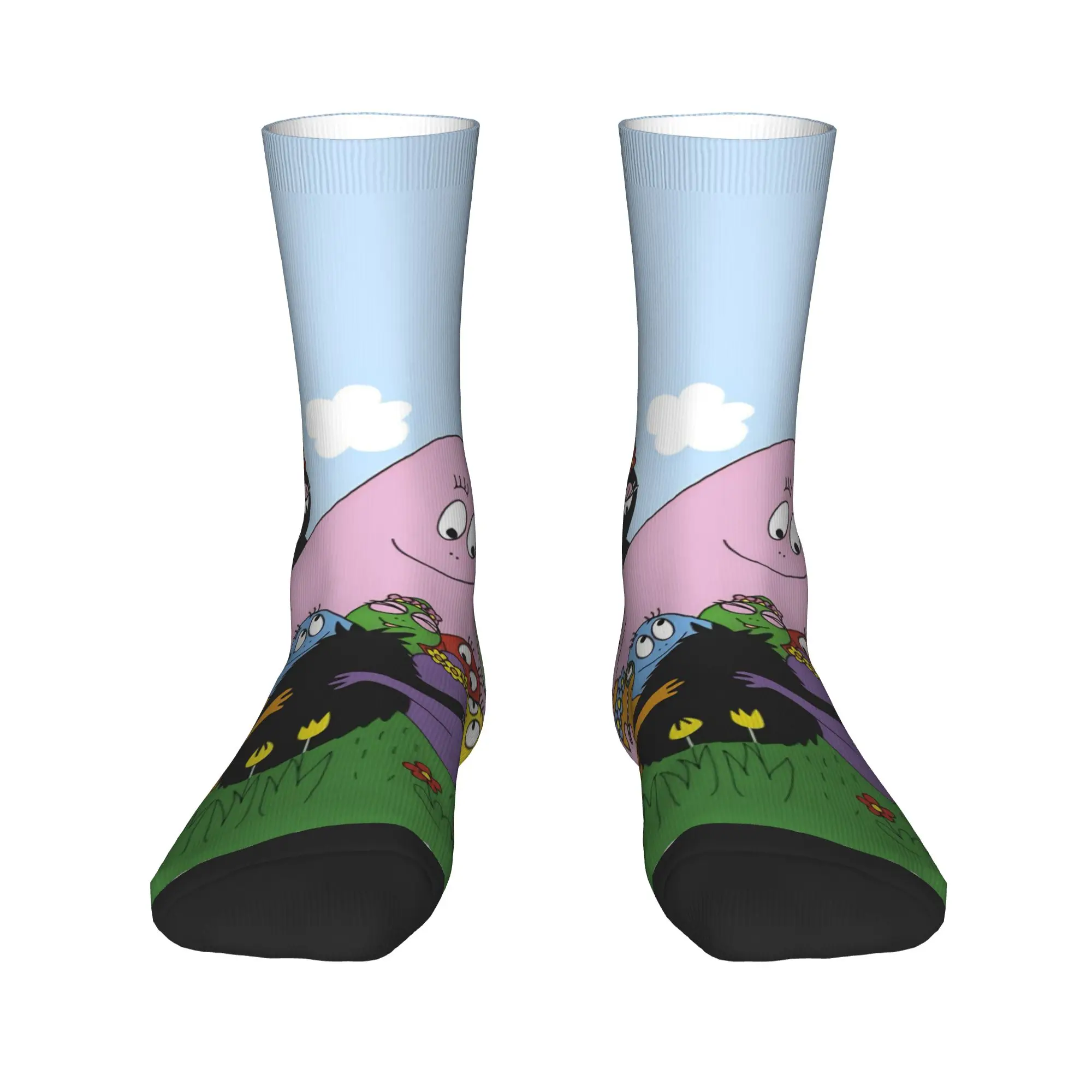 Paar Socken Barbapapa Barbamama Familienstrümpfe Rutschfeste hochwertige Socken Herbst Vintage Design Laufsocken