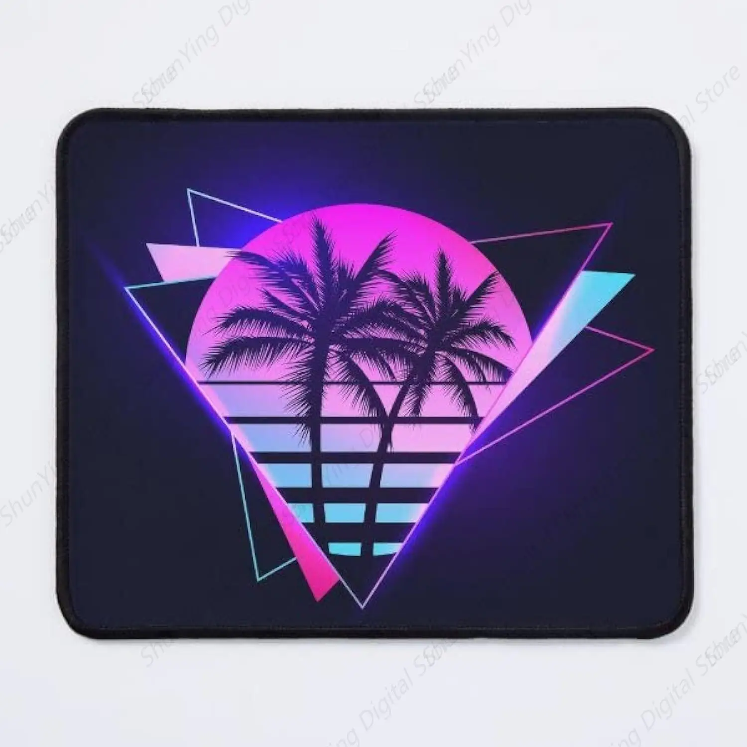 

Retrowave, Sunset, And Palm Tree Mouse Pads Are Desktop Accessories Suitable For Gaming Office Laptops 18*22cm