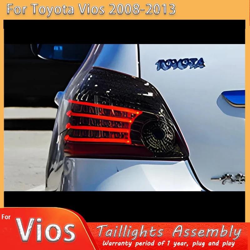 

For Toyota Vios II 2007-2013 Car LED Tail Light LED Rear Running Light + Brake Lamp + Reverse Lamp + Dynamic Turn Signal