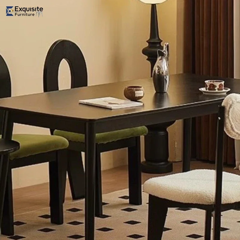 طقم وسائد للساقين كراسي كلاسيكية فريدة من نوعها مفتوحة الظهر كرسي طعام أسود فرنسي أثاث جناح صالة Sillas De Comedor