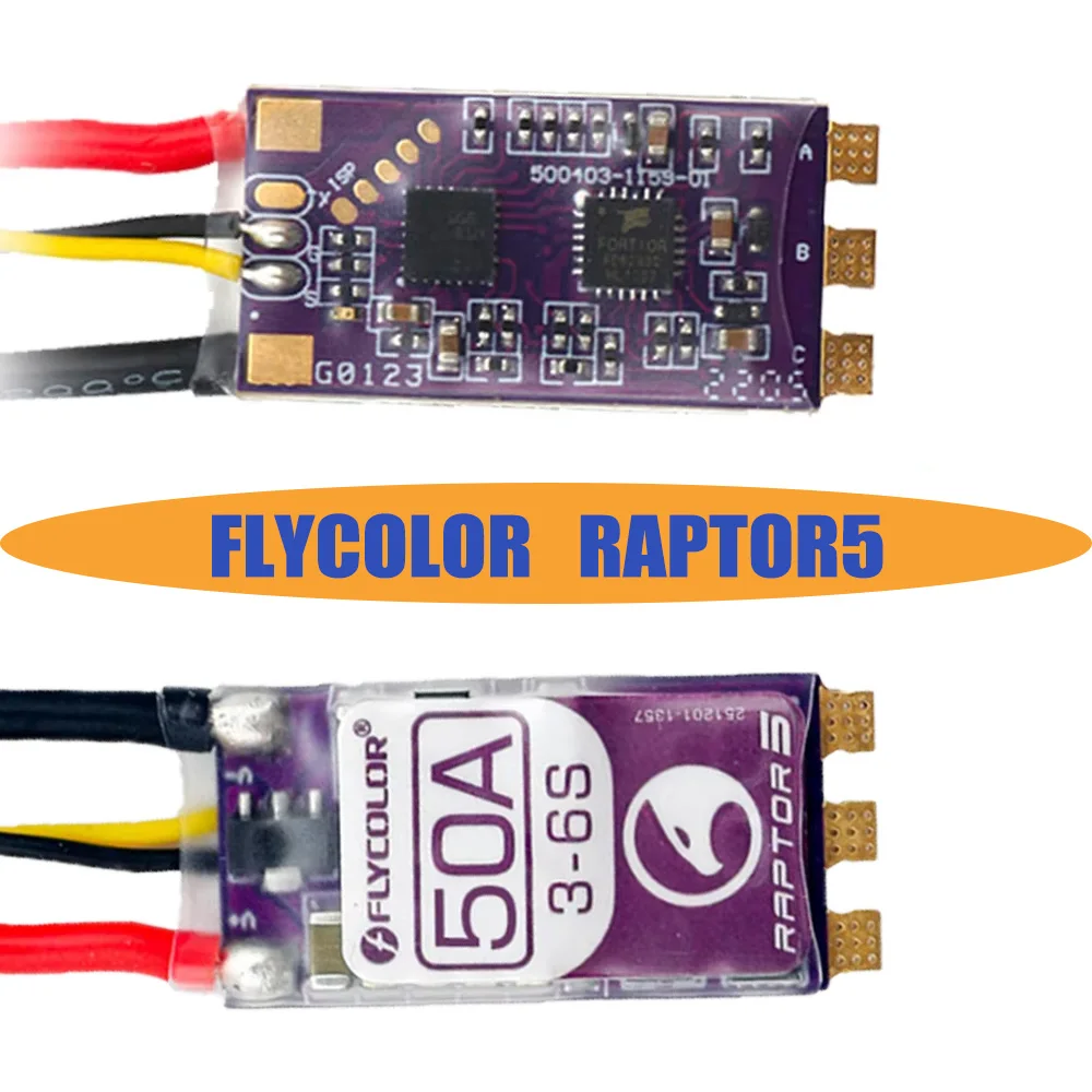 فرش ESC FLYCOLOR 35A 45A 50A 3-6S 32Bit G701 PWM 1/4 قطعة Raptor5 128K واحد Dshot Proshot ل FPV الطائرات بدون طيار لعبة أجزاء