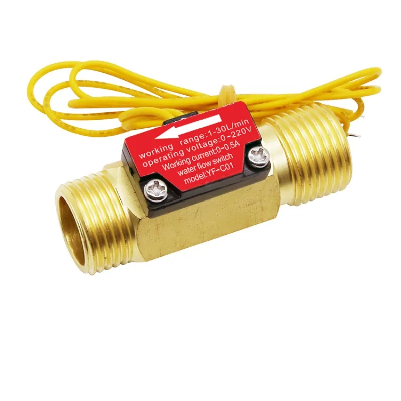 

The magnetic spring of water flow switch is closereed switch switch,4-point all-copper water flow induction