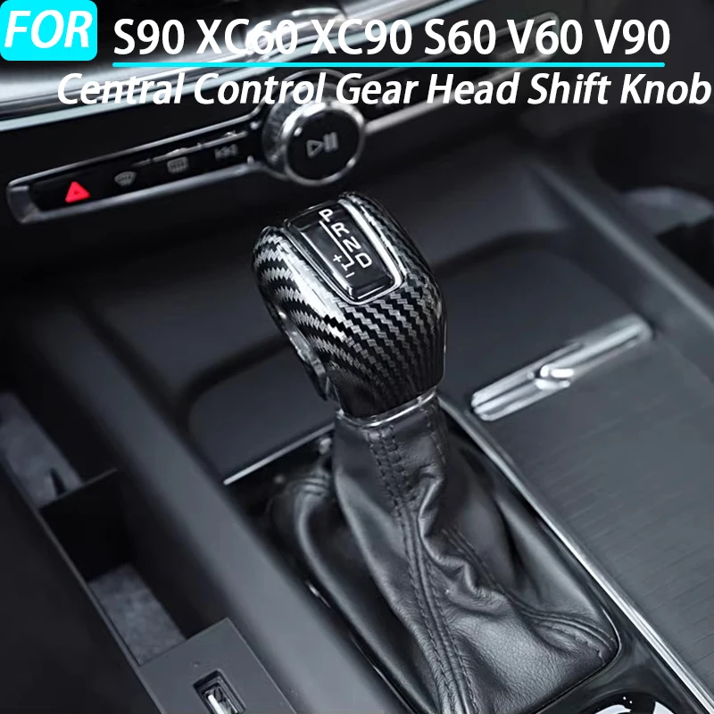 

Car Central Control Gear Head Shift Knob Cover Sequin Trim for Volvo S90 XC60 XC90 S60 V60 V90 Interior Accessories