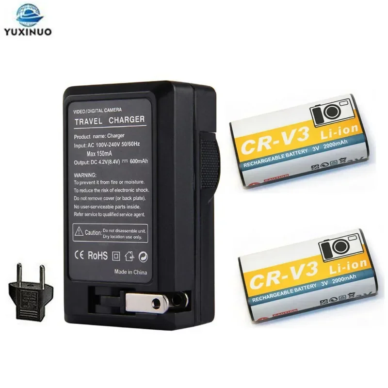 2000mAh CR-V3 CRV3 Camera Battery + Charger for Kodak C340 C310 C530 C875 C743 DX6340 Olympus C-720 C-740 C-740UZ C-750 C-750UZ