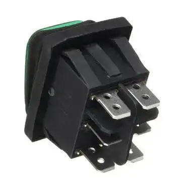 ON-OFF-ON 6 Pin 16A 20A 125V 250V AC Auto Barca Ha Condotto La Luce Interruttore A Levetta A Bilanciere A Tre Posizioni Impermeabile