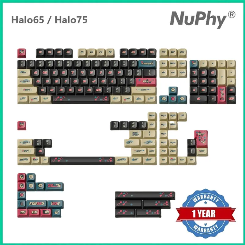 NuPhy Y2K KDA Dye-sub PBT Keycaps The Past Keycaps Beyond Keycaps Wave Keycaps 171Keys