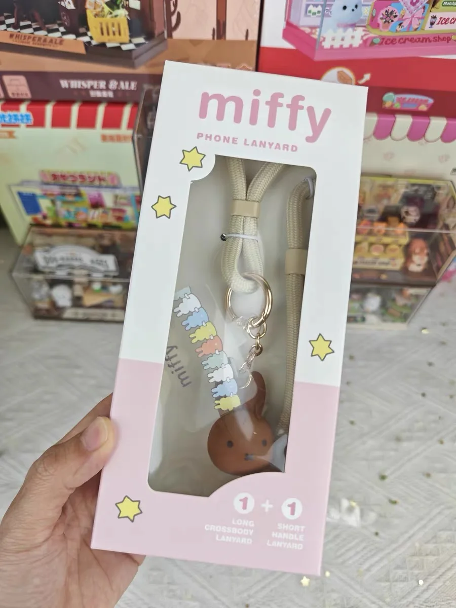 

Miffy Phone Lanyard Keychain Bag Charm Cartoon Rabbit Doll Pendant For Phone Key Bag Decoration