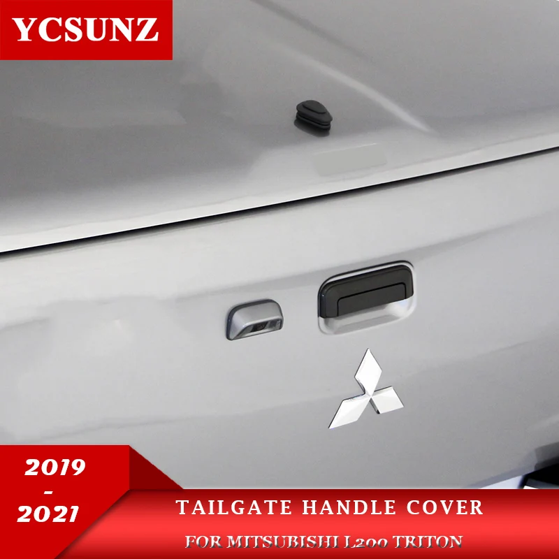 ABS Tailgate Handle Cover For Mitsubishi L200 Triton 2019 2020 2021 2022 Double cabin Car Parts Accessories