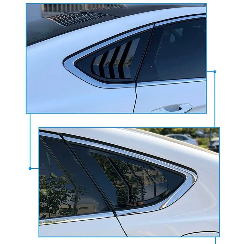 Streamlined Car Rear Side Door Glass Louvers Cover for Mondeo Fusion 2013 2021 Aesthetic Enhancement and Rain Backlog Prevention