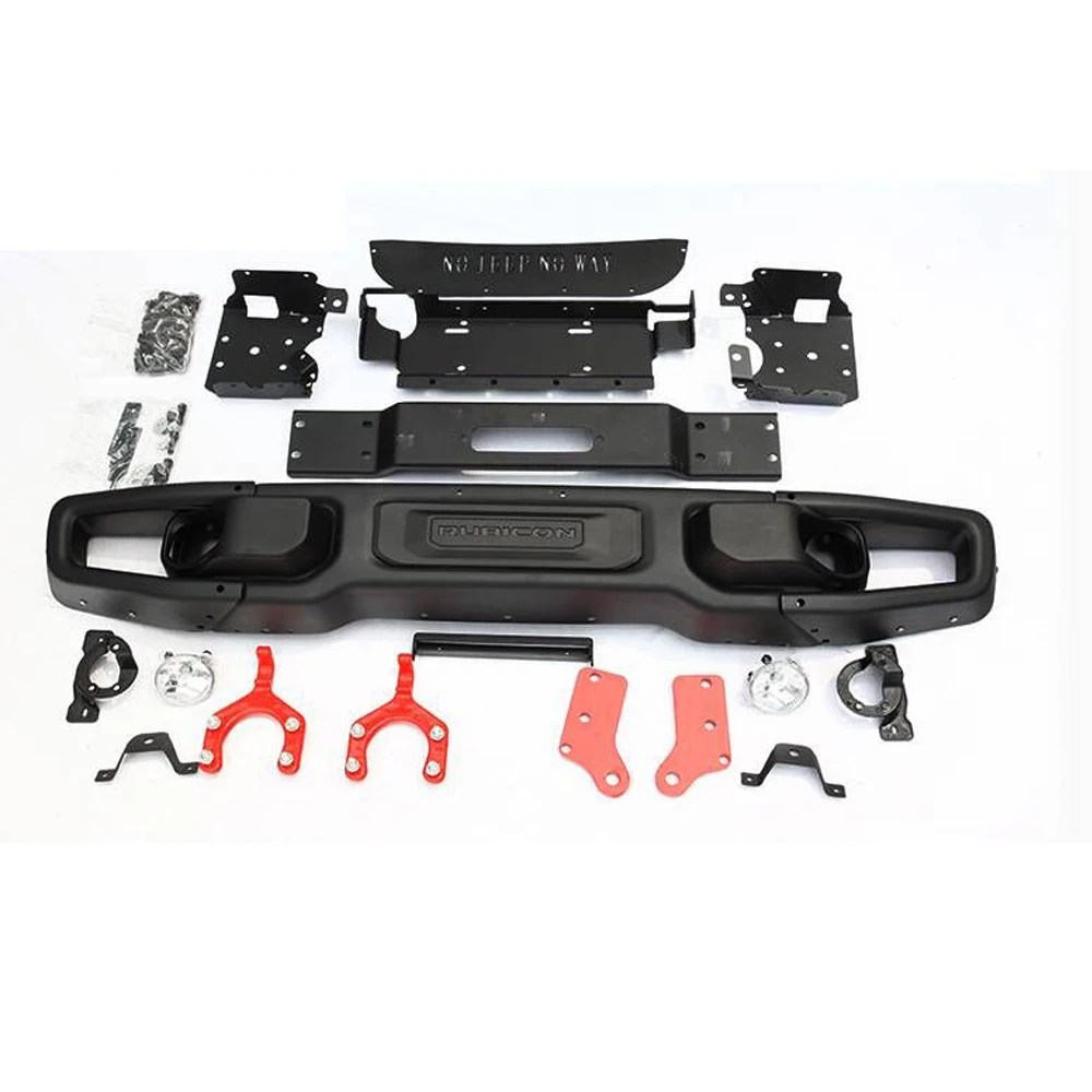 Lantsun J087 for wrangler Jk 2007-2017 Steel 10th Anniversary Front Bumper Off-road Bull bar view 2
