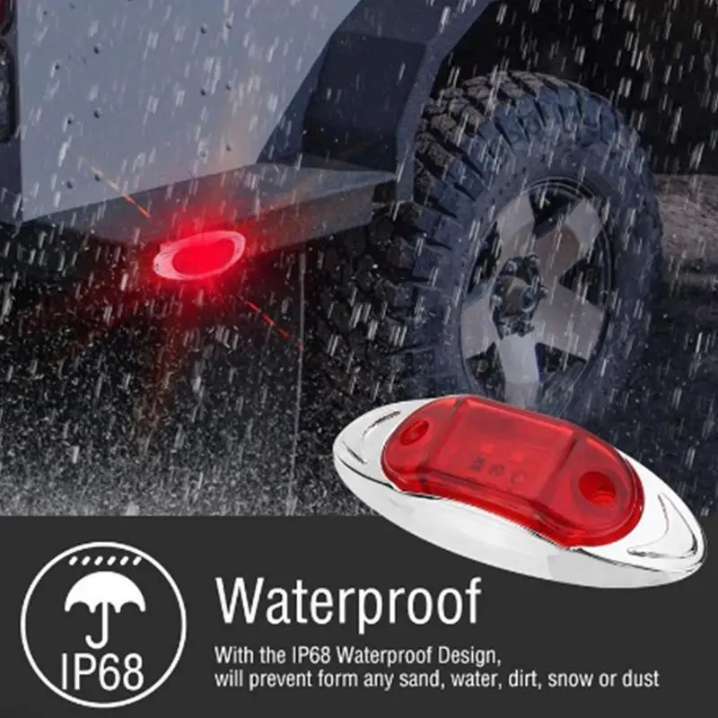 LED Signal Lights Car Waterproof 6 LED Side Marker Trailer Signal Lights 24V Easy Width Light For Auto Vehicle Car Truck Auto