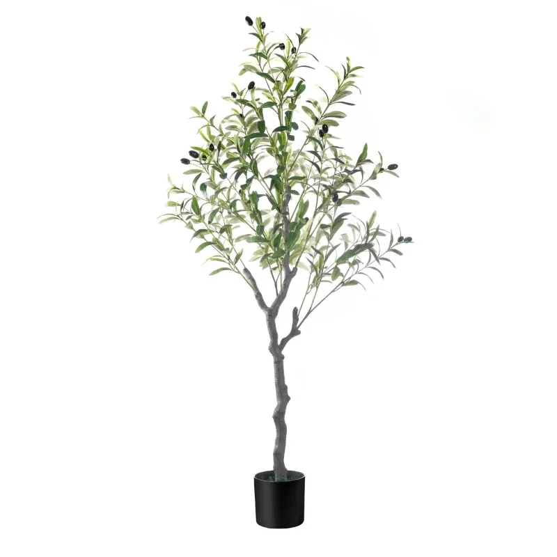 1Pc Artificial Olive Tree 120-180cm Tall Faux Plant for Home Balcony Office Garden Decor Indoor Outdoor Plastic Fake Potted Tree