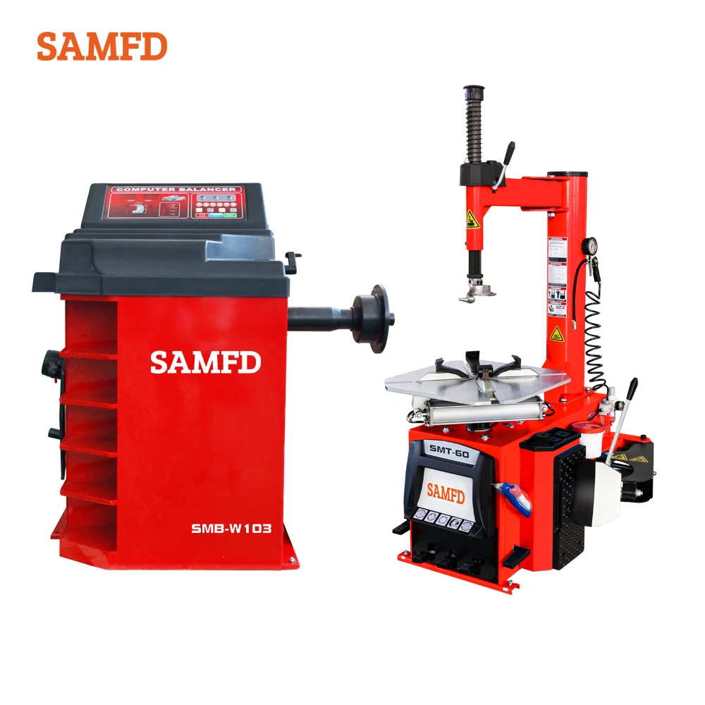 3D Wheel Alignment Machine Car Lift Tire Machine and Balancer Combo Car Tire Changer and Wheel Balancer view 2