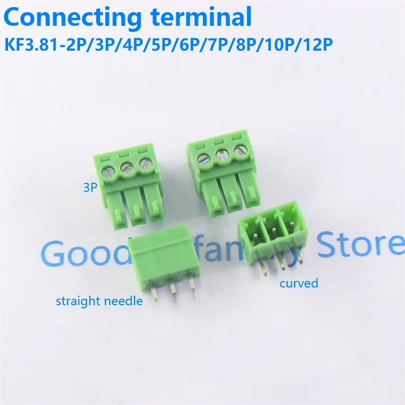 5set KF2EDG 15EDG 3.5mm/3.81mm/3.96mm/5.08mm PCB Screw Terminal Block Connector Pin Header Socket Straight/Right Angle 2-12Pin
