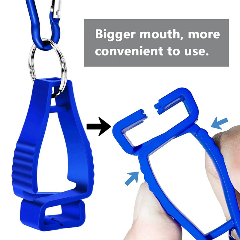 

A02F-16Pcs Glove Clips For Work Glove Holders Glove Belt Clip With Metal Carabiners For Construction Worker Guard Labor
