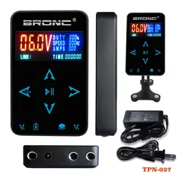 BRONC Professional Tattoo Power Supply LCD Display Screen Touch Screen Adjustment Tattoo Power Supply