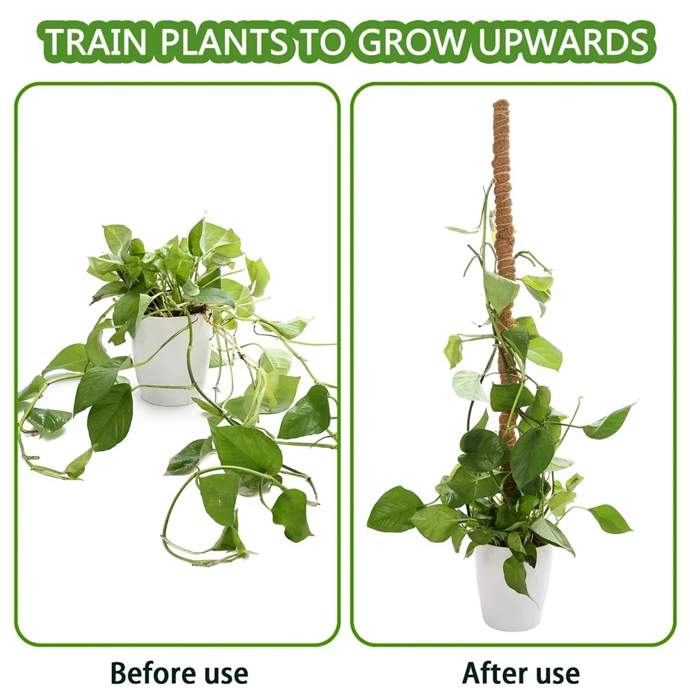 Hurtownia zginanych słupków z mchu kokosowego Klatka wspinaczkowa Przedłużenie wspornika dla roślin Monstera do uprawy ogrodu w górę