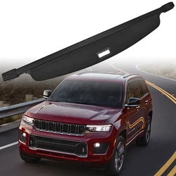 Car Trunk Cargo Cover Fit For JEEP Grand Cherokee 2017-2024 Security Shield Rear Boot Luggage Carrier Curtain Retractable