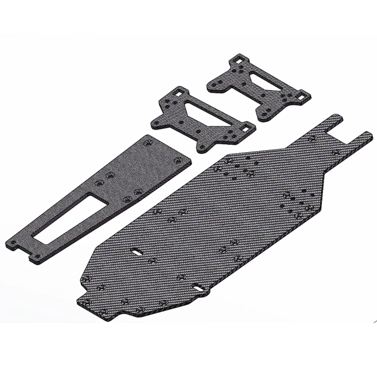 RcAidong Carbon Fiber Upper Lower Deck Upgrade Conversion Kit Set For Tamiya TA02/TA02SW RC Car Parts