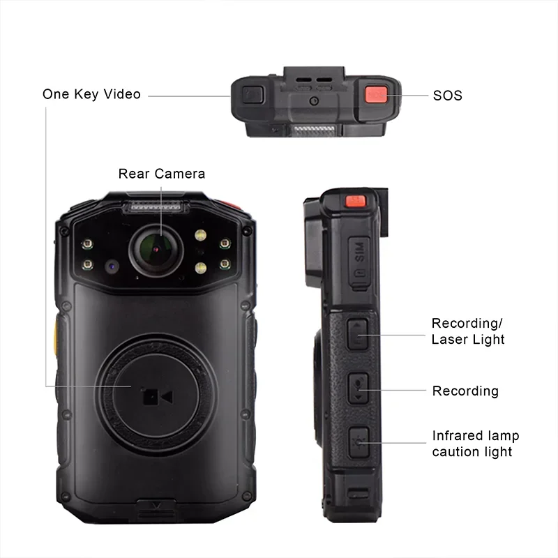 CAMORO Walkie Talkie I-10 Водонепроницаемая IP68 Security Guard Patrol 4G Woki Toki WIFI BT Беспроводные записи Камера для ношения на теле
