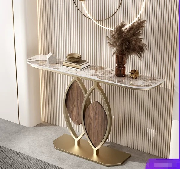 

Italian style rock board creative entrance table, light luxury entrance table, entrance cabinet, wall table