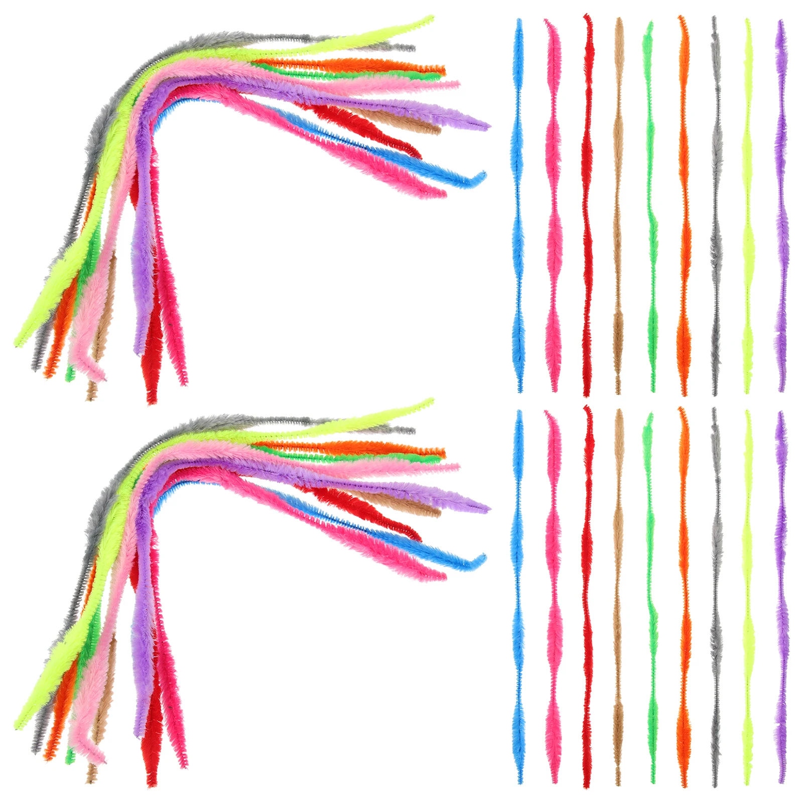 200개 DIY 공예 스틱 두꺼운 트위스트 막대 어린이 공 만들기 유치원 파티 장식 DIY 트위스트 막대