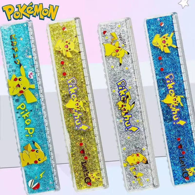 Cute Kulomi The New Trendy Quicksand Ruler Is Sweet and Oiling Ruler Melody Gift Student Exam Grid Ruler