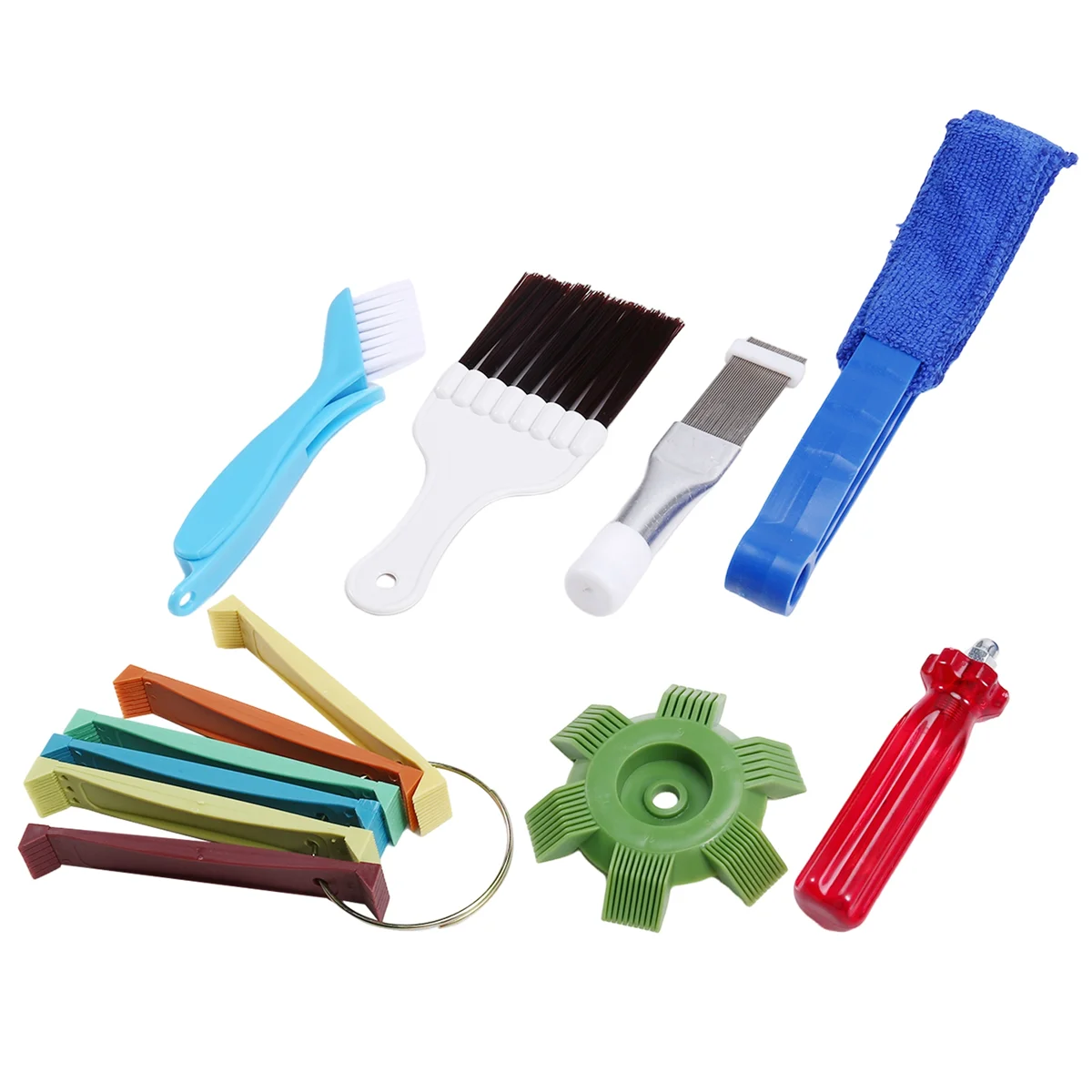 أداة تنظيف مكيف الهواء مكونة من 6 قطع، مجموعة تنظيف زعانف مكيف الهواء، مكثف مشط زعانف FCR6، هواء