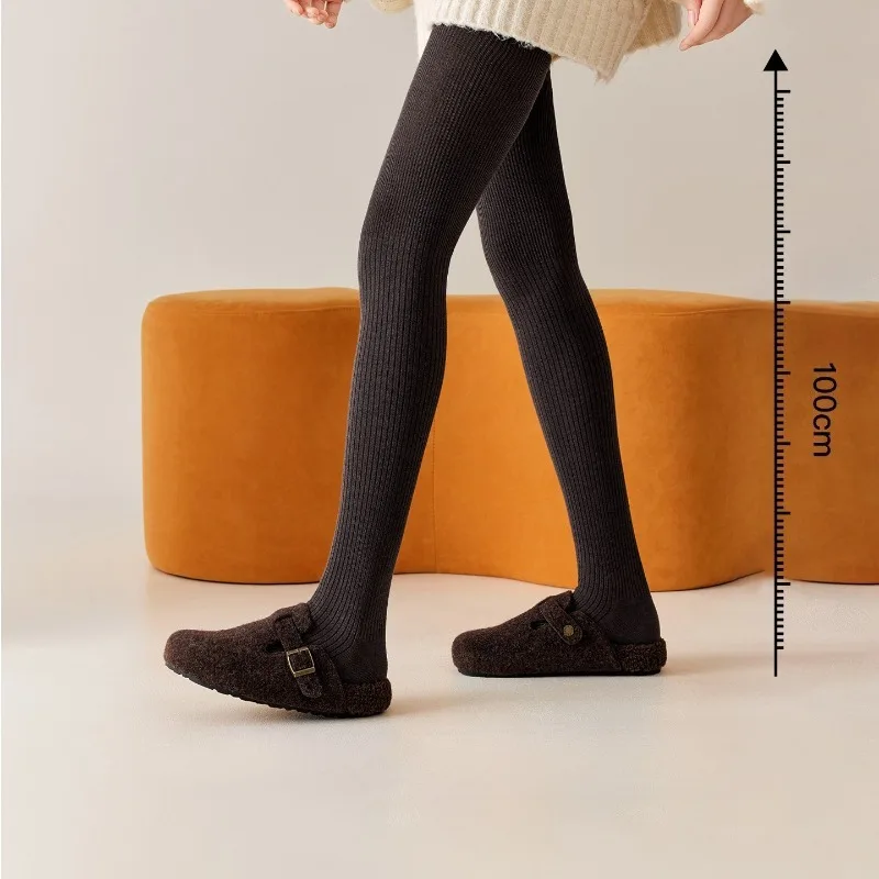 1 Pair Women's Wool Over-the-Knee Socks Thick Warm Thigh-High Stockings Fall Winter Long Socks Women White Knee Socks for Girls