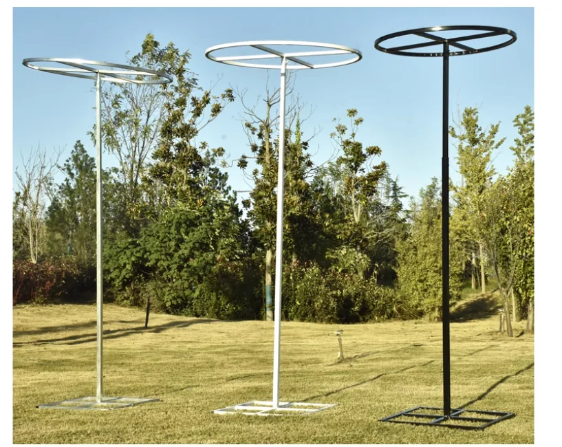 

New iron art ring road guide frame stage, outdoor hotel wedding decoration, retractable frame, line curtain props