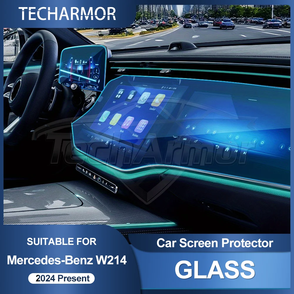 Auto Gehärtetem Glas Schutz Film Für Mercedes-Benz E W214 24-25 Volle Dashboard Screen Protector Set Auto Innen zubehör