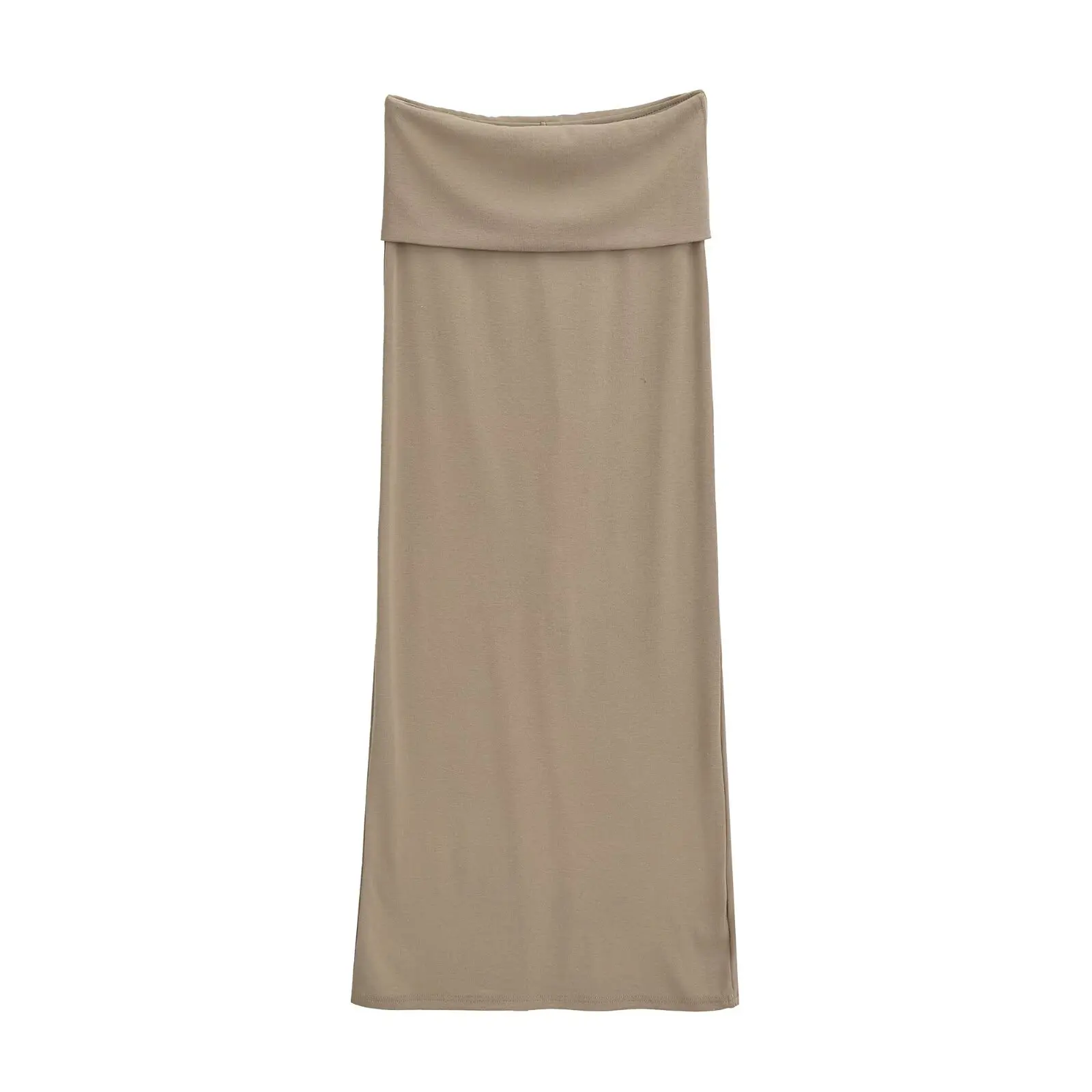 Sexy Spicy Half-length Skirt with Slit And Flip Design Casual High-waist Slimming Skirt for Women Daily Wear Elastic Waist