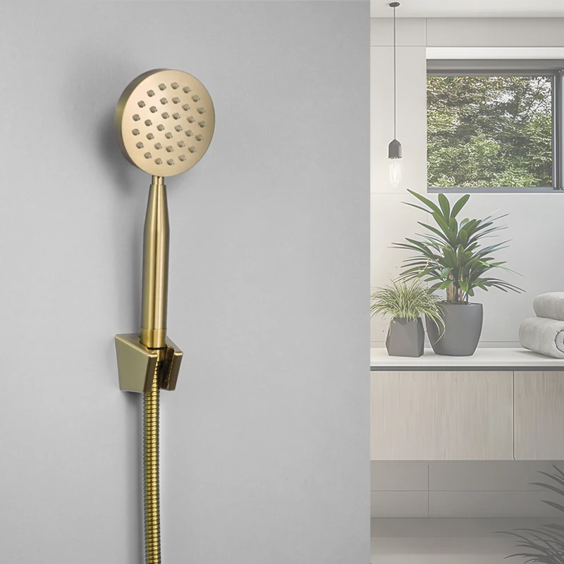 

Golden Brass Supercharged Bathroom Shower Handheld Shower Square Shower Handheld Shower Small Shower Small Shower Bathroom Bath