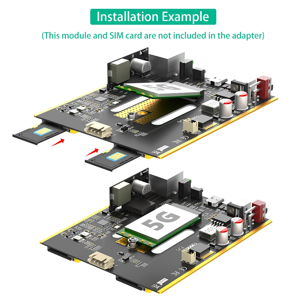 Модуль 4G 5G к адаптеру ETH NGFF M.2 Type-C Порт RJ45 Realtek RTL8125BG Контроллер POE Модуль для модема Quectel SIMCOM Fibocom