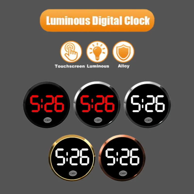 

Touch Type LED Electronic Watch 1PC Car Luminous Car Clock Novelty Vehicle Car Supplies Accessories For Most Cars