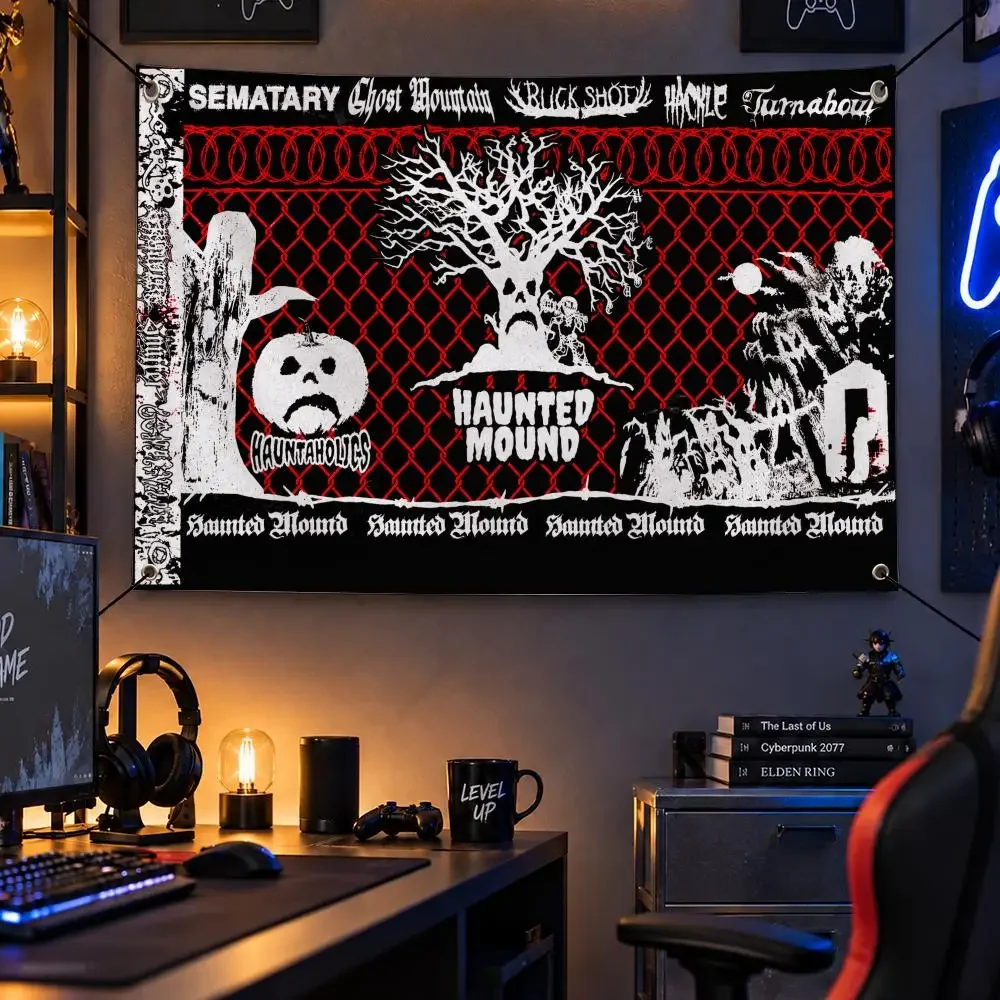 Rapper S-Semetary Haunted Mound Harold The Tree Flags Personalized Flag Room Dorm Camping Picnic Garage Bar Indoor Wall Decor