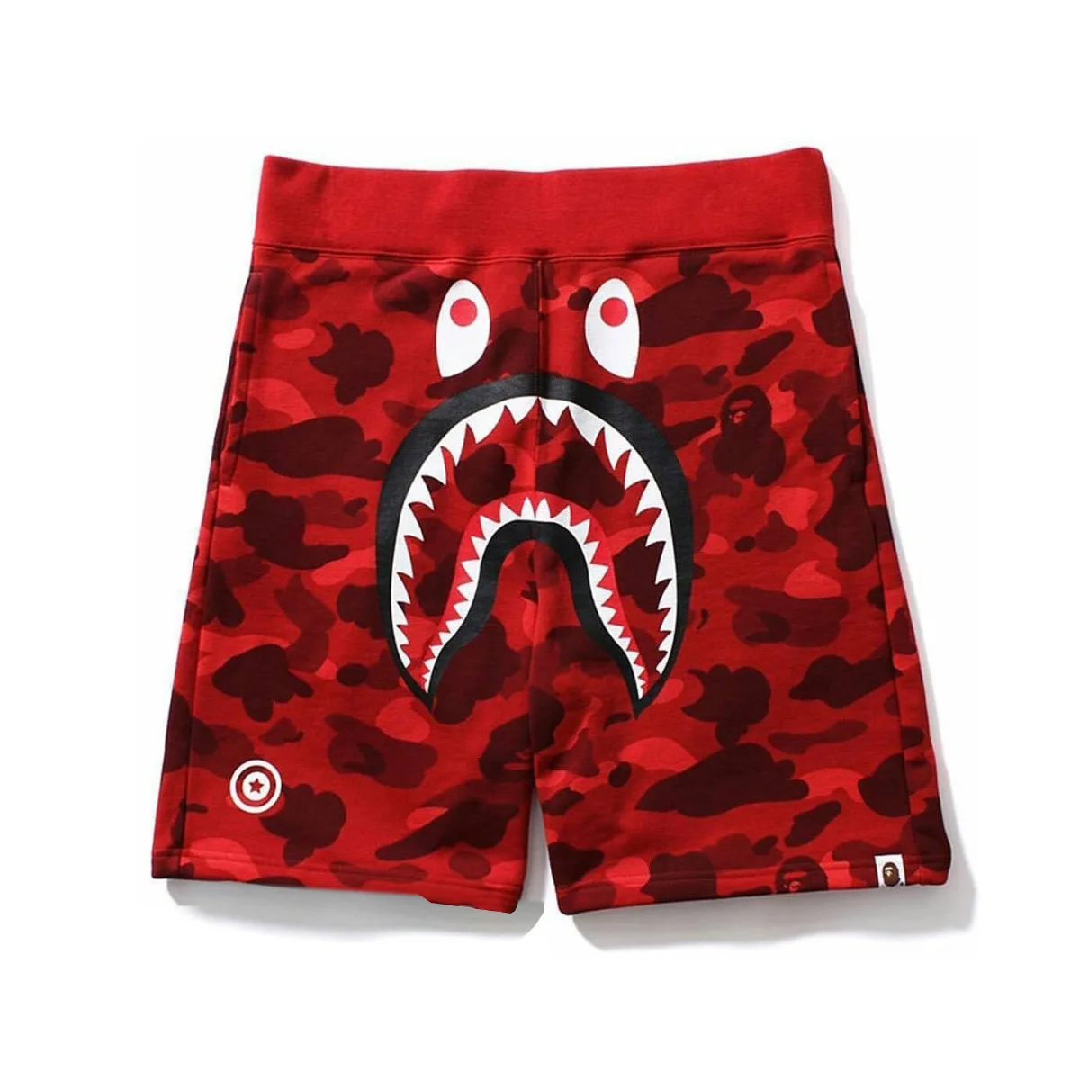 BAPE New shark shorts for men and women camouflage casual Japanese style shorts