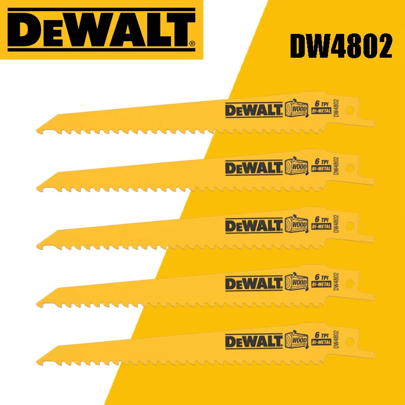 DEWALT Reciprocating Saw Blades Wood Cutting Bimetallic Reciprocating Saw Blade Power Tool Accessories