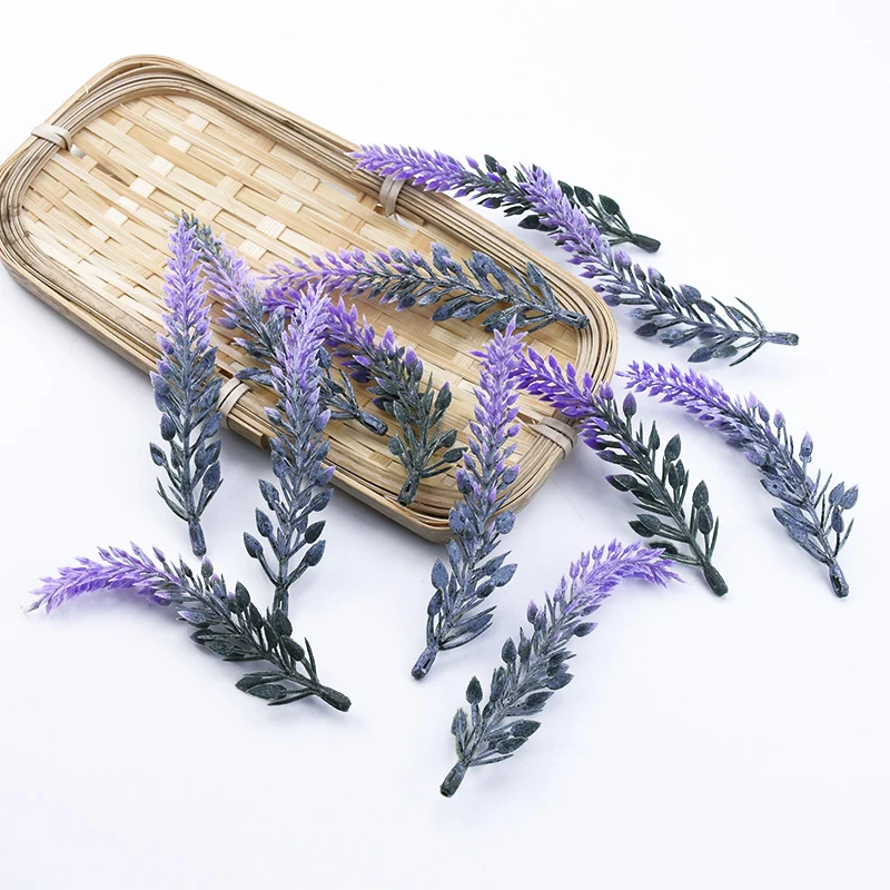 50 Stücke/80 Stücke Lavendel Kunststoff Blume DIY Hochzeit Geschenkbox Festival Dekoration Hause Vase Tisch Weihnachten Girlande Künstliche Pflanzen – Detail 5