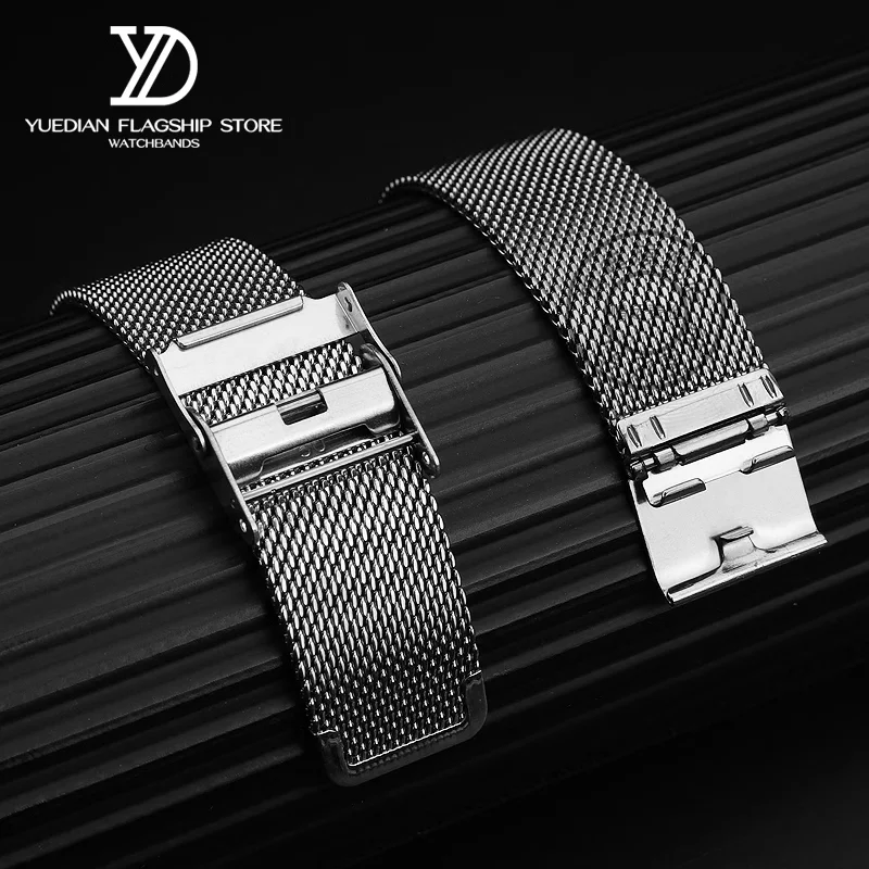 Для Casio Moon фаза квадратный ремешок для часов из нержавеющей стали MTP-M300 M305 MTP-1375 1374 Миланская сетка мужской 20 мм 22 мм женский браслет