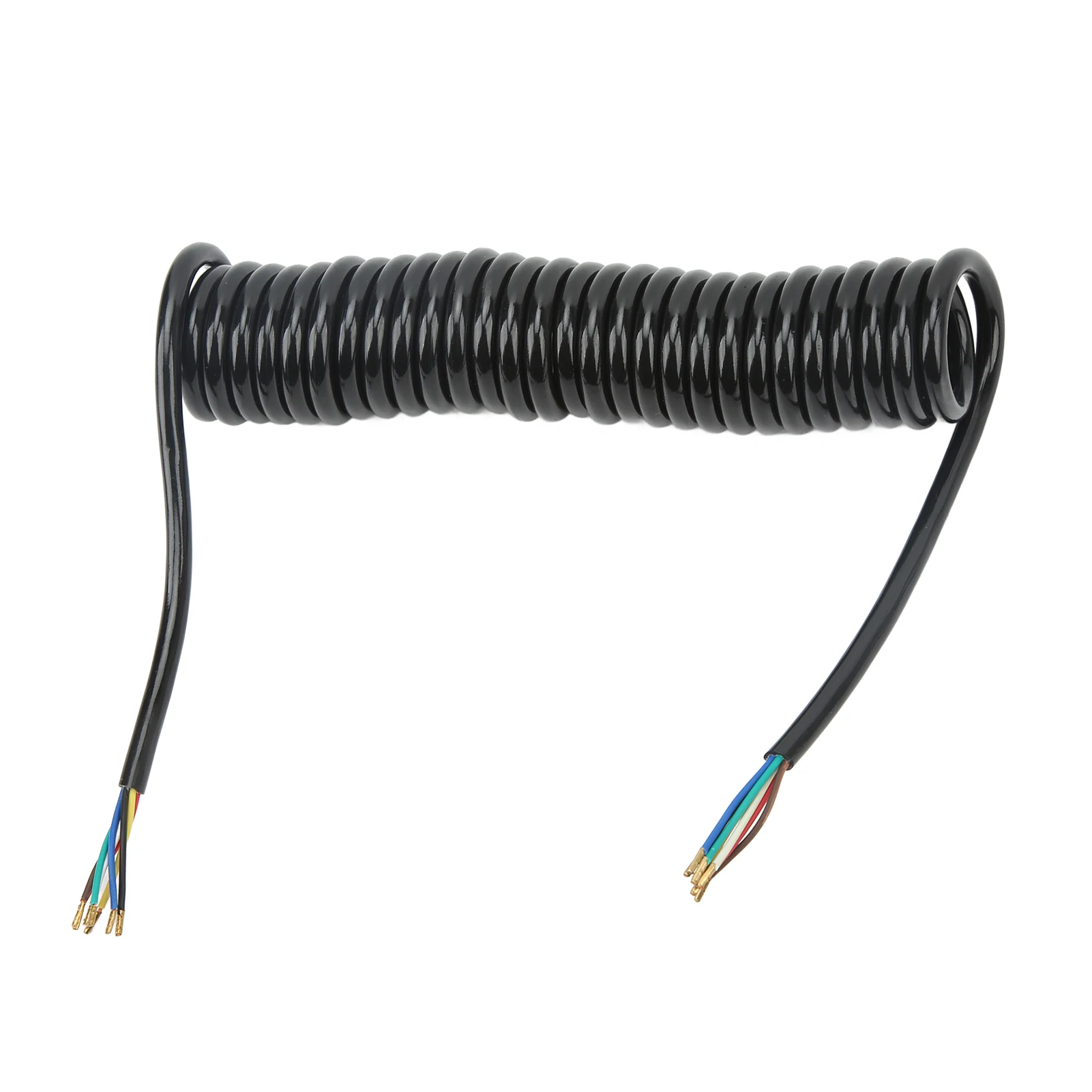 

Удлинительный спиральный кабель для прицепа для фаркопа автомобиля, 12,8 футов, 20AWG, 7-жильный полиуретановый медный гибкий силовой кабель для прицепа