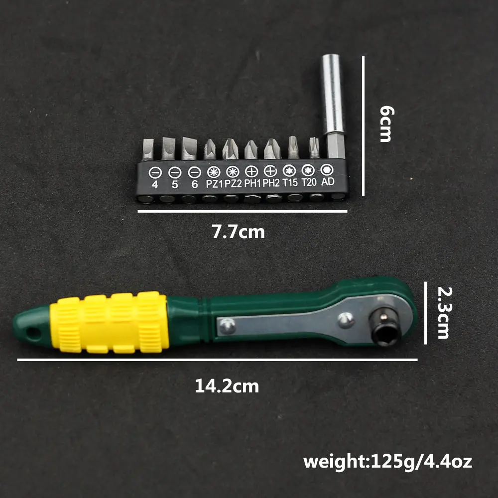 Mini Ratchet Screwdriver 1 4 Inch Drive Handle Quick Release Wrench Tool For Universal Socket Bits Household Repair Kit