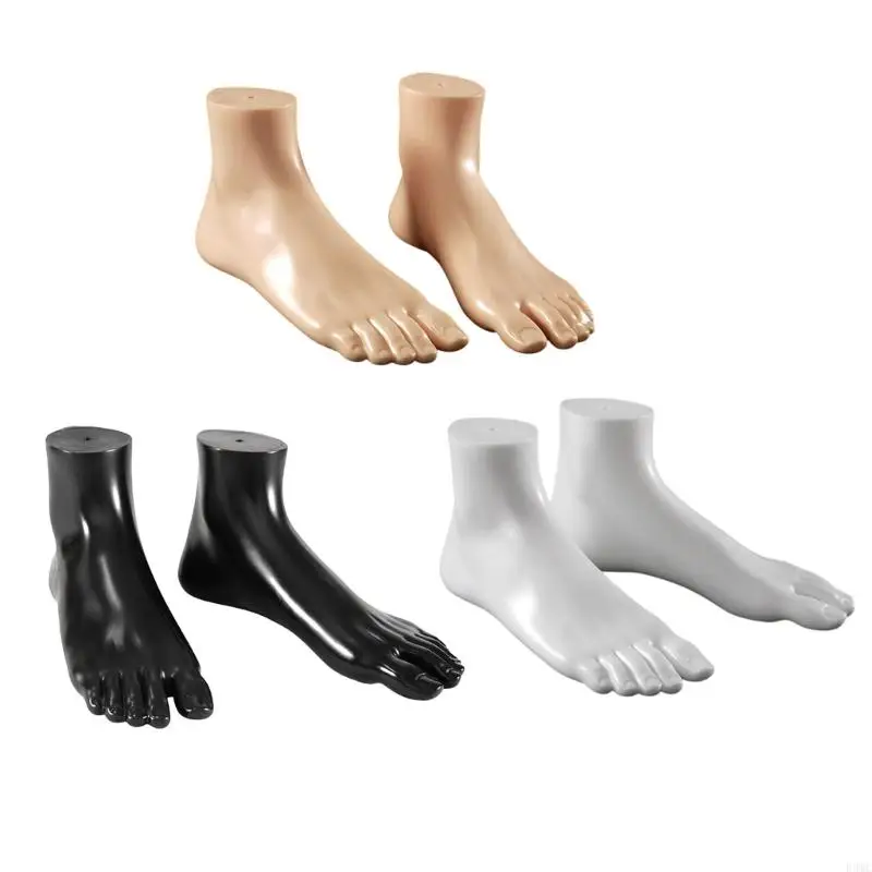 

R3MC 1 Pair Artist Grade Anatomical Foot Sculpture PVC Texture Female Foot Model for Academic Training Product Photography