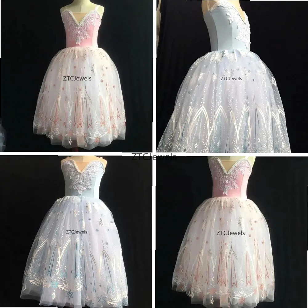 

Pink Ballet Tutu Dress for Girls Kids Women Cosplay Contemporary Dance Ballerina Costume Romantic Long Tutu Dress