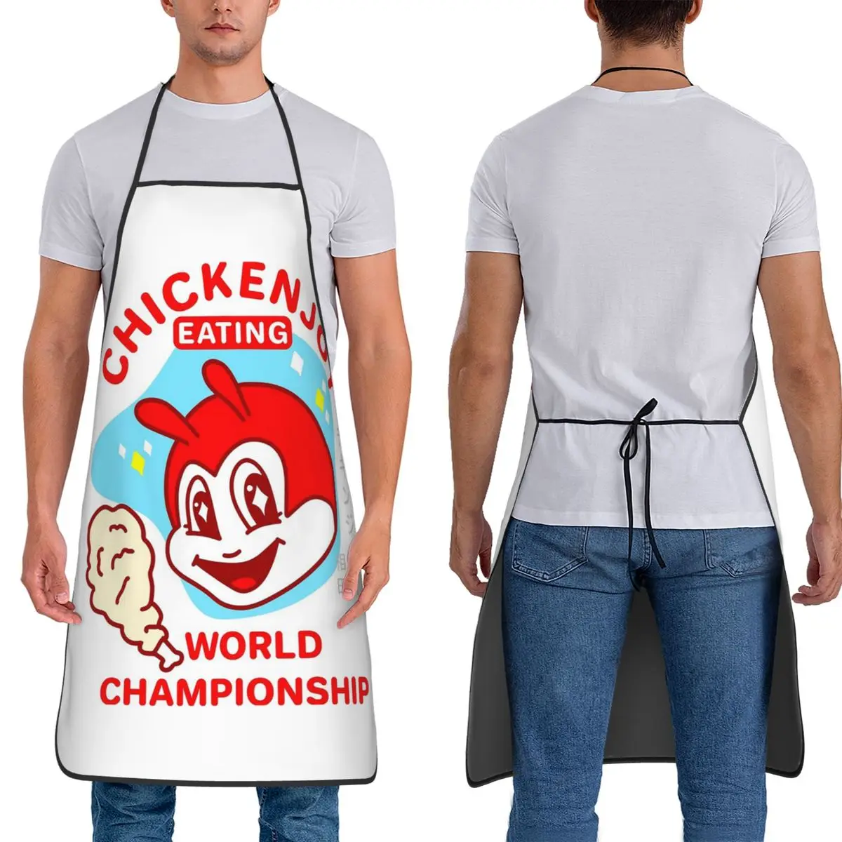 

Jollibee Burger Restaurant Mascot Aprons Chef Cuisine Tablier Sleeveless Bib Kitchen Cleaning Pinafore for Women Men Gardening