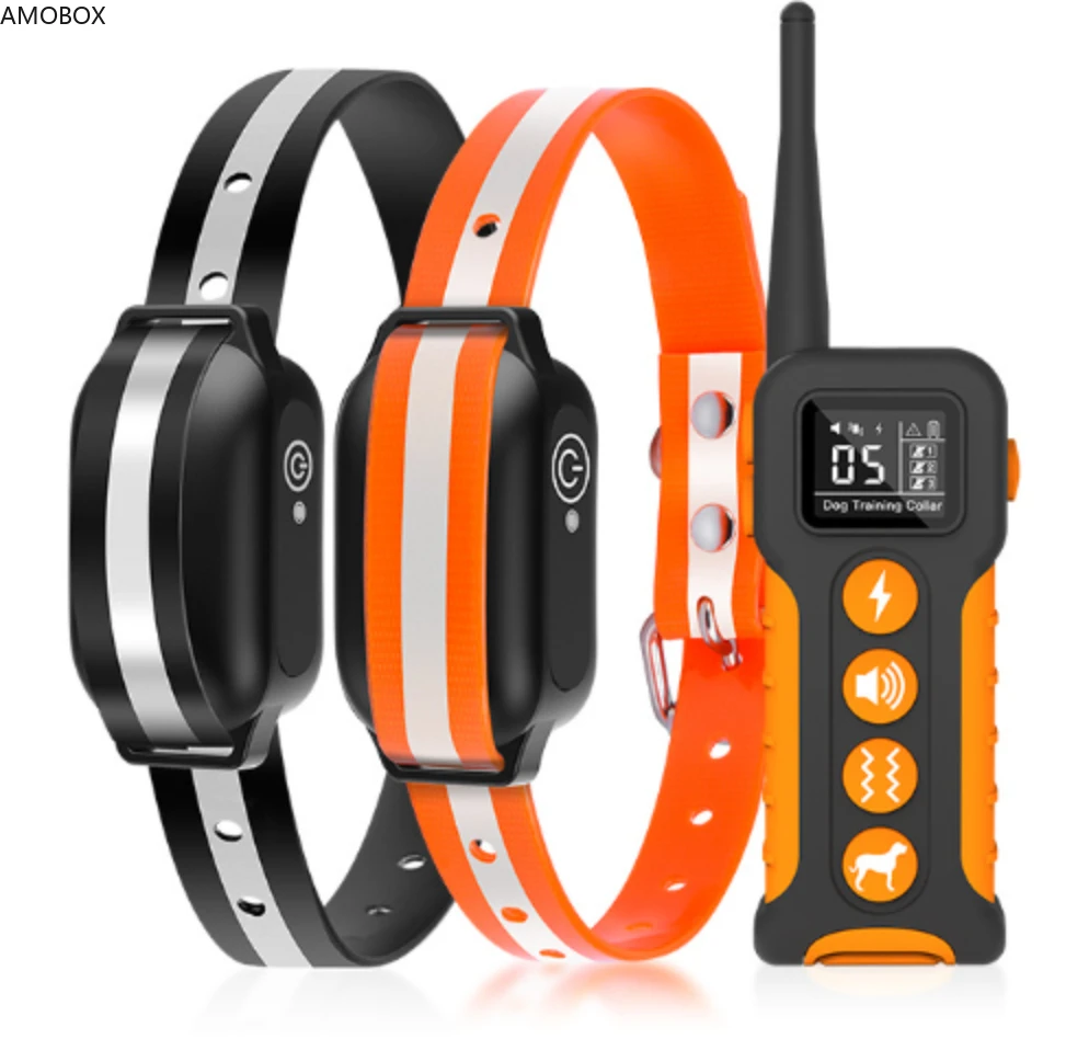 

AMOBOX-Dog Training Collar, Remote for 2 Dogs,3200 ft, Shock Collar with Beep,Vibration,Humane Shock,Security Lock